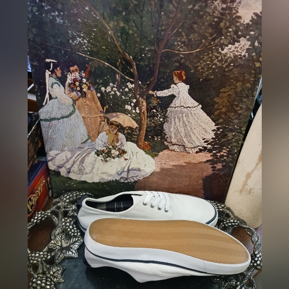 🛍👟H&M Man's White Canvas Sneakers Size 👟 9 U.S.A.,👕🩳A Fantastic Buy.📦 - Picture 4 of 16